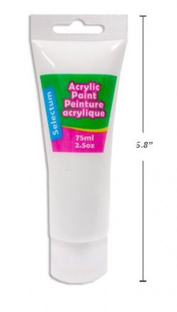 PEINTURE ACRYLIQUE BLANCHE EN TUBE FORMAT 75ML