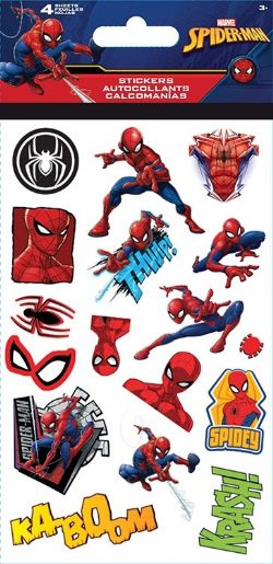 AUTOCOLLANTS SPIDER-MAN CLASSIQUE - 4 FEUILLES