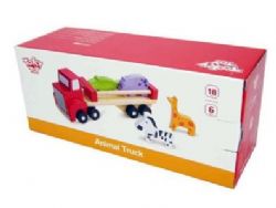 *** // TOOKY TOY - ENSEMBLE DE CAMIONS D'ANIMAUX EN BOIS