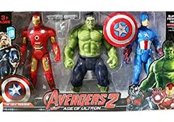 ENSEMBLE 3 GRANDES FIGURINES AVENGERS