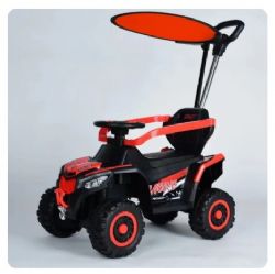 POUSSE-POUSSE VTT - AVEC POIGNÉE EN MÉTAL ET PETIT TOÎT ASST